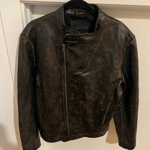 Xxl distressed Banana Republic leather jacket.